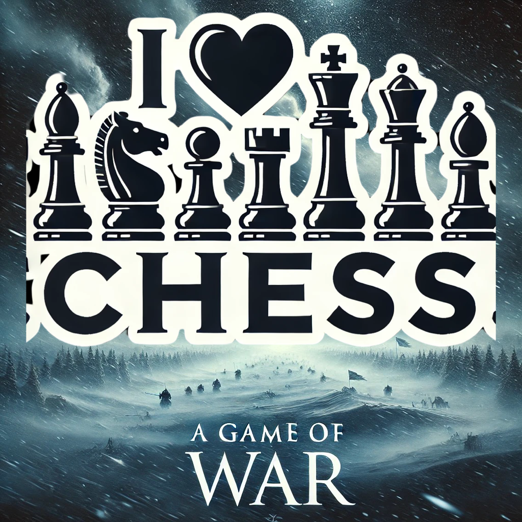 Bubble-free stickers I Love Chess by A Game of War