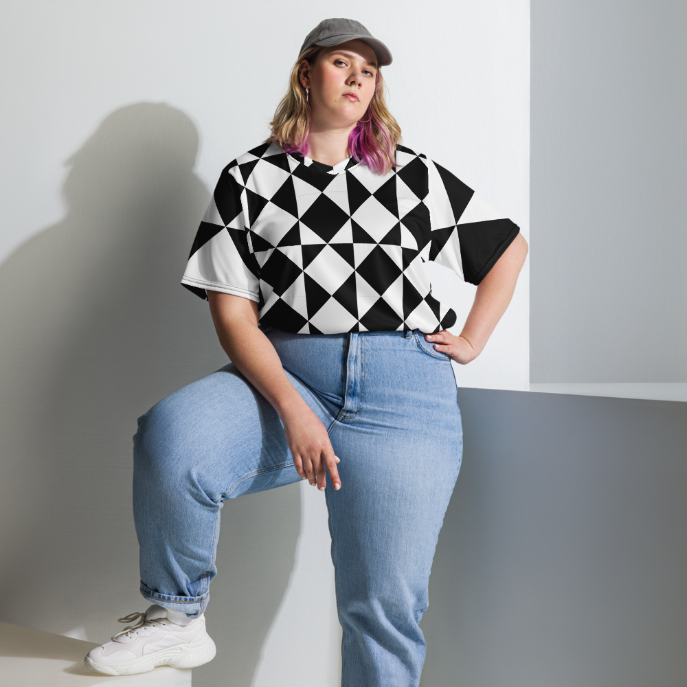 Brilliant Gambit Checkered Recycled Unisex Sports Jersey