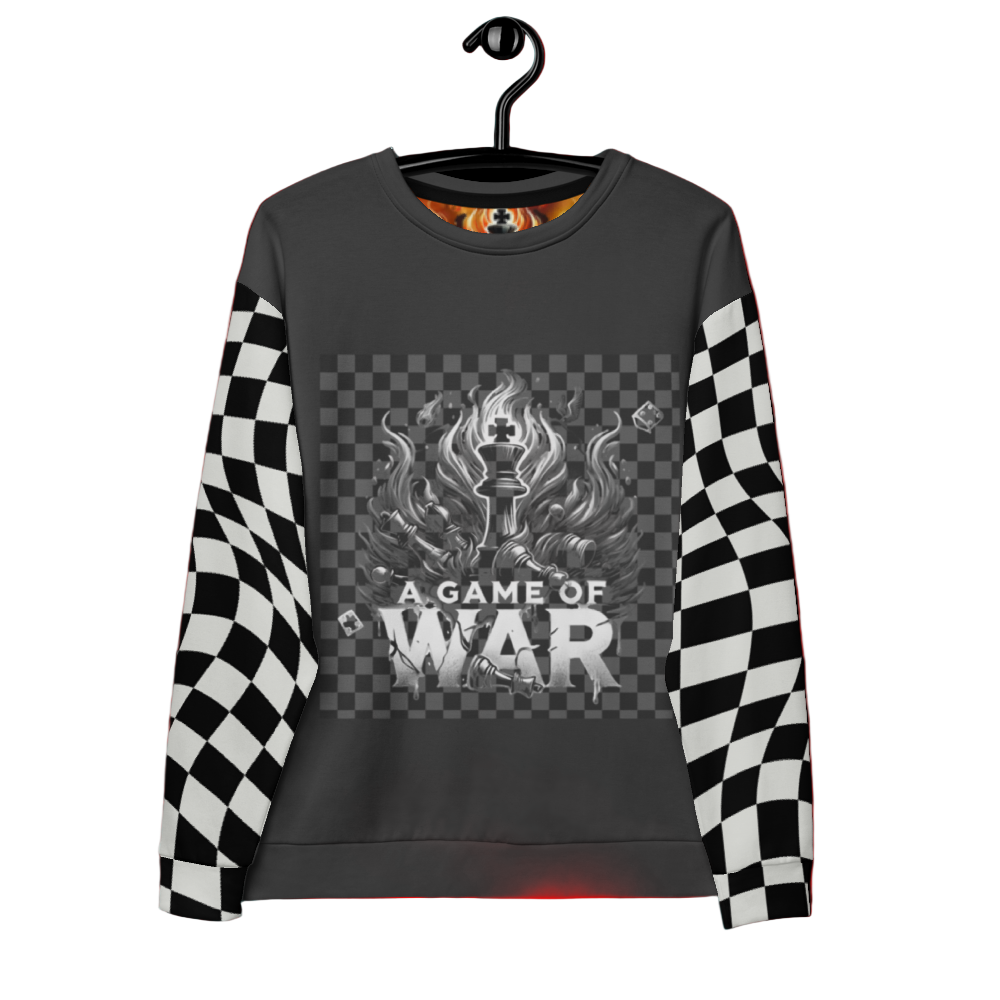Brilliant Gambit Unisex Checkered Sweatshirt (Grey Black and white)