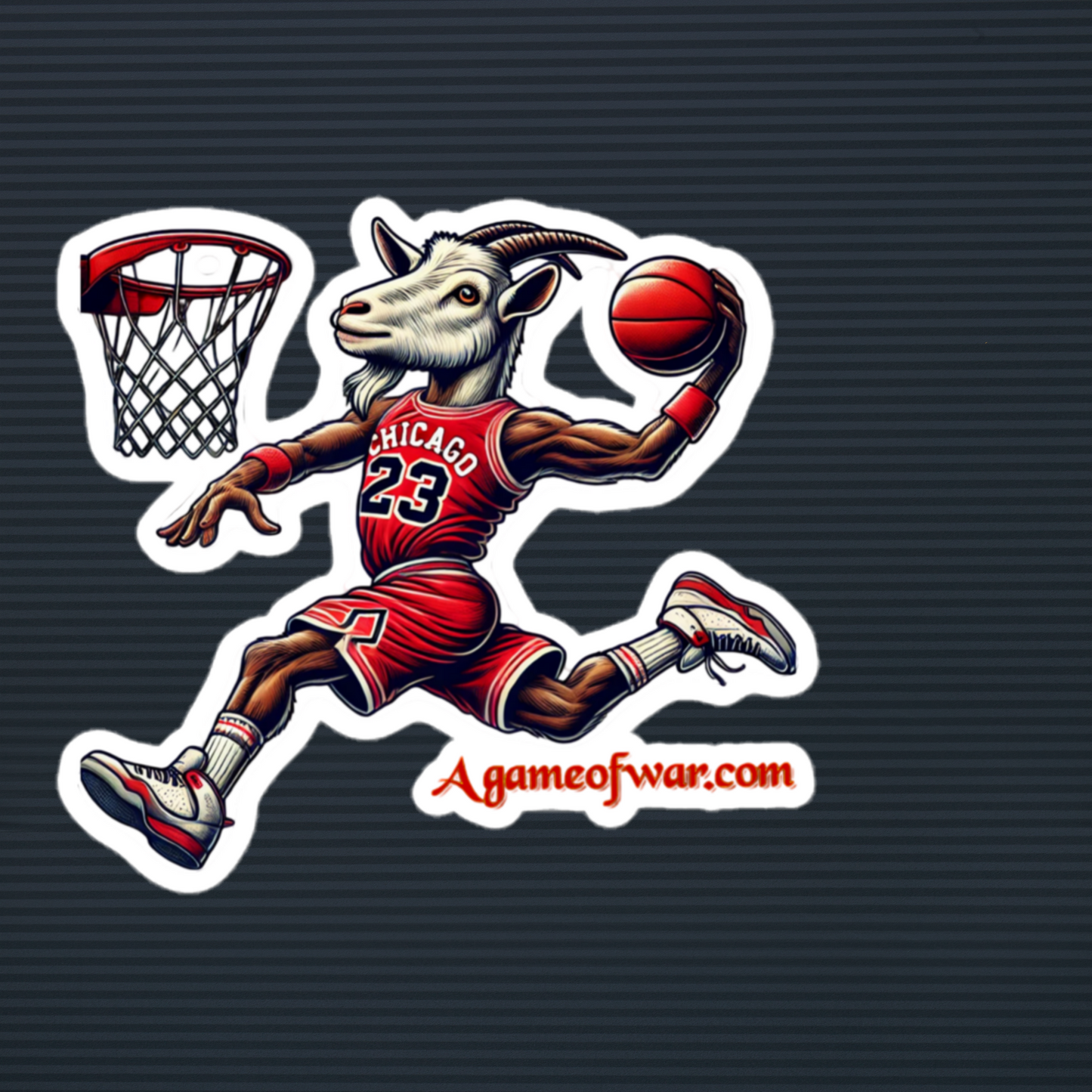 Bubble-free stickers The Basketball Goat of Chicago