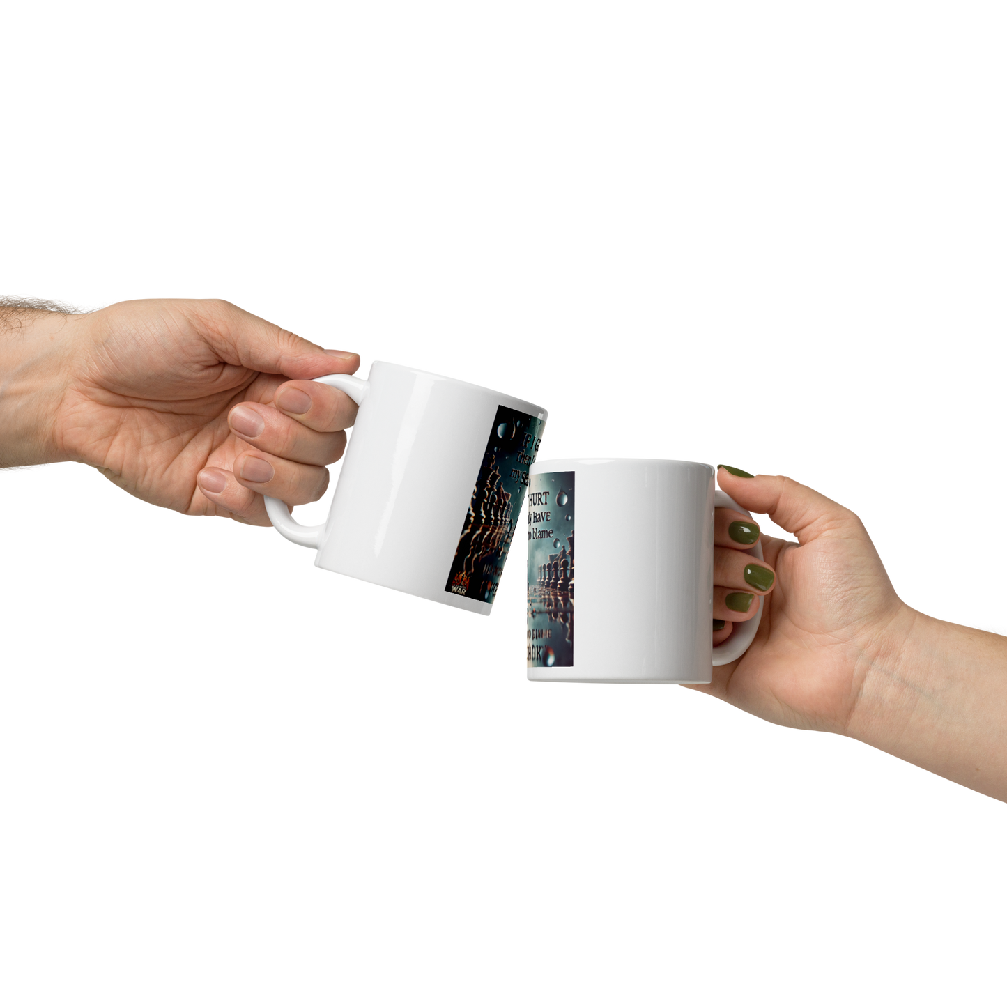 Brilliant Gambit War White glossy mug