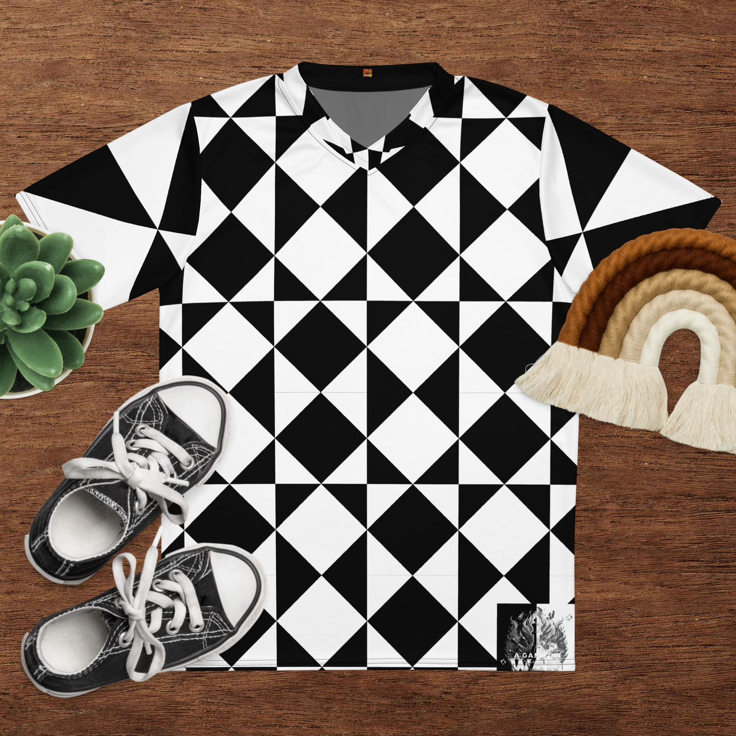 Brilliant Gambit Tagged Checkered Recycled Unisex Sports Jersey